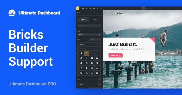 Bricks Builder Support For Ultimate Dashboard PRO Custom WordPress