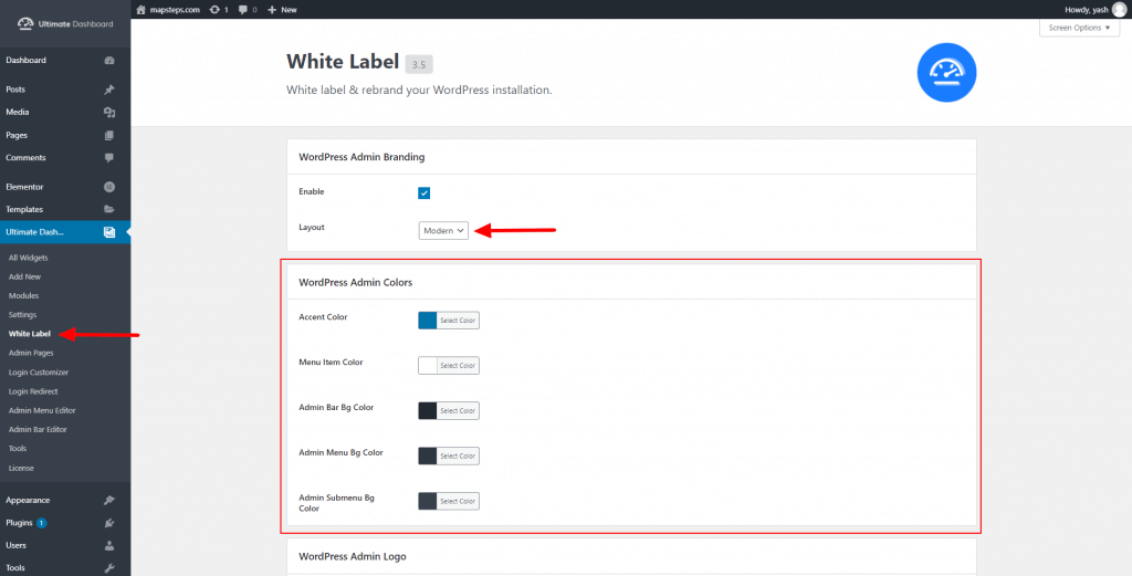 white labeling Ultimate Dashboard