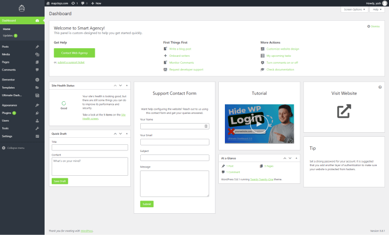 How to Customize WordPress Admin Dashboard - Custom WordPress Dashboard ...