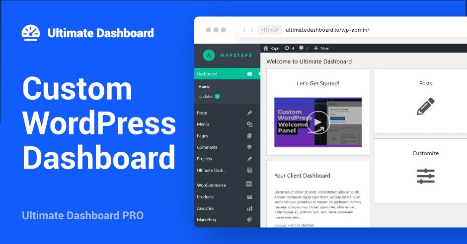 Blog Custom Wordpress Dashboard Plugin Ultimate Dashboad 5184