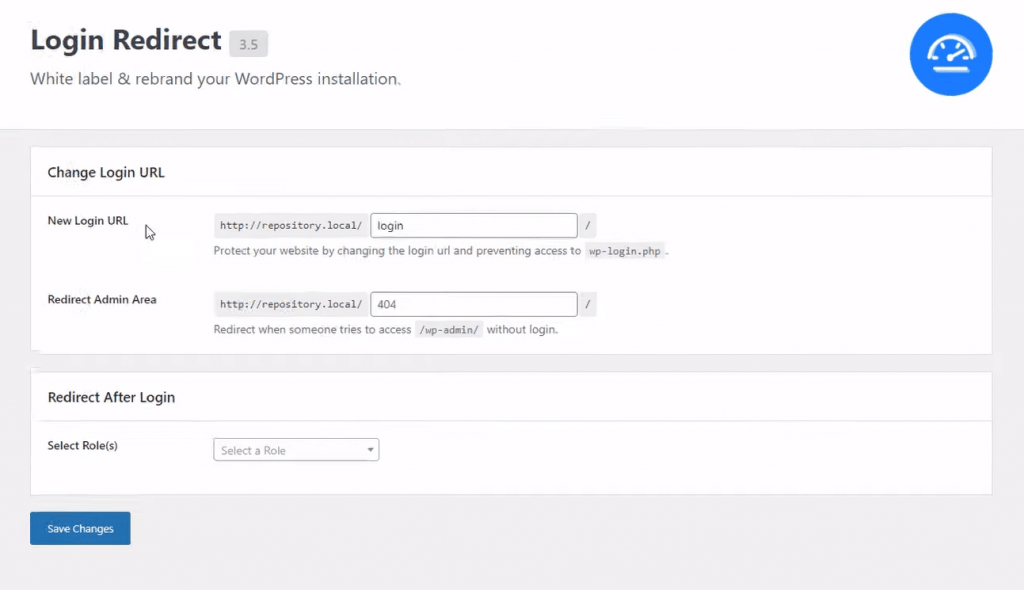 login redirect ultimate dashboard